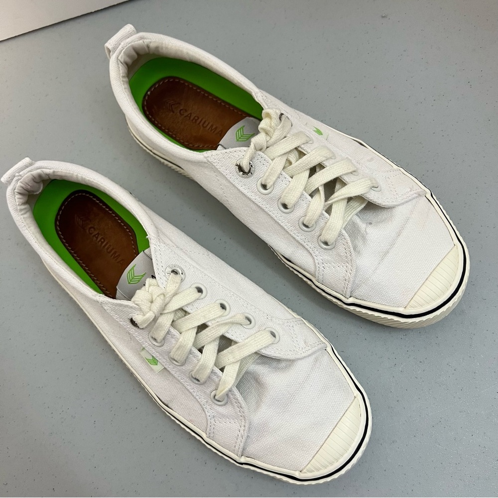 Cariuma Rio Brazil White Canvas Sneakers Sz 7.5